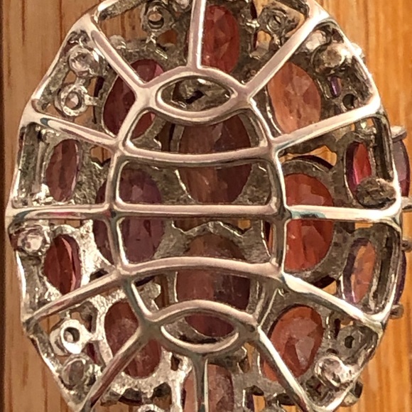 NWOT Sterling Silver Amethyst & Rhodolite Garnet Necklace - Picture 5 of 8